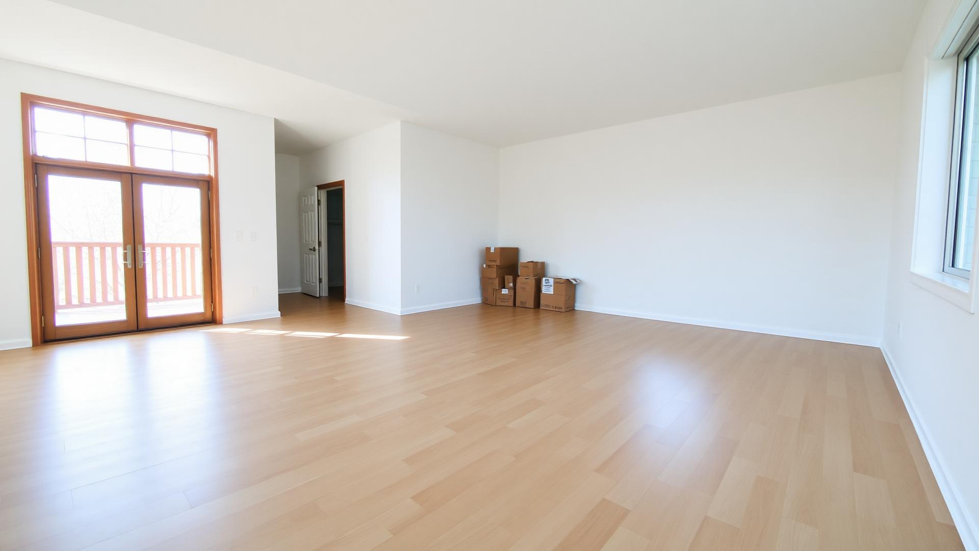 Freshly cleaned empty living room ready for move-in day